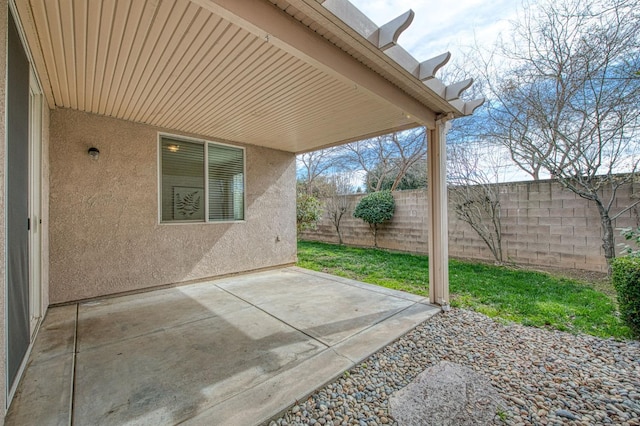 view of patio / terrace with a fenced backyard