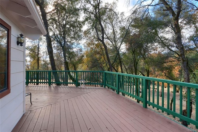 view of wooden terrace