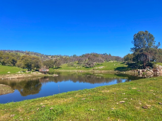 property view of water with a view of trees