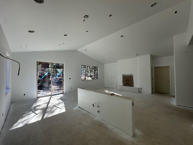 interior space featuring high vaulted ceiling