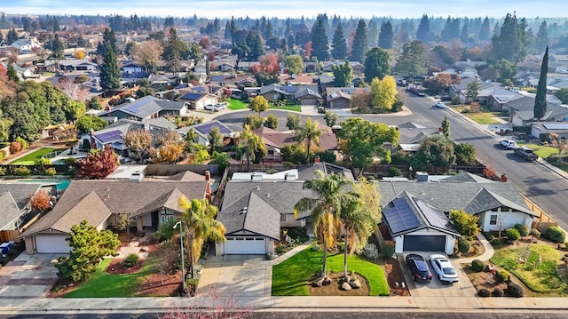 drone / aerial view with a residential view