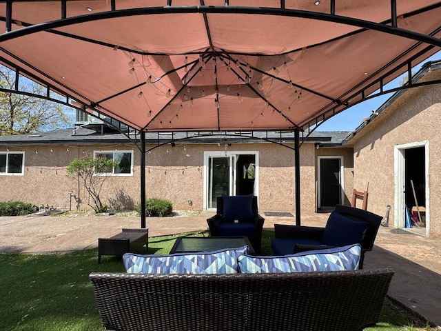 view of patio with an outdoor living space