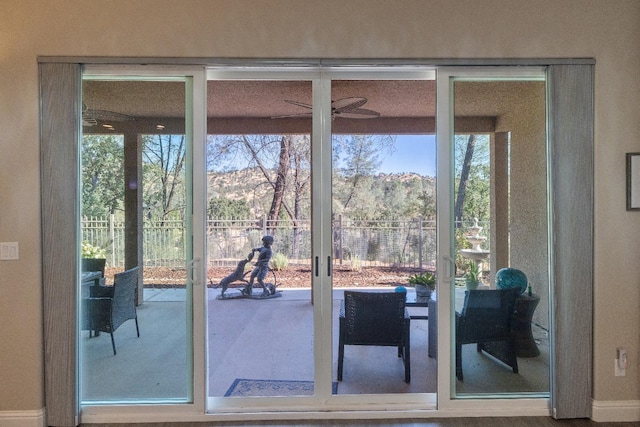 view of doorway to outside