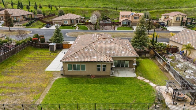 drone / aerial view featuring a residential view