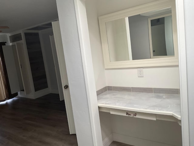 bathroom featuring wood finished floors