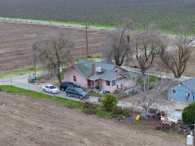 bird's eye view with a rural view