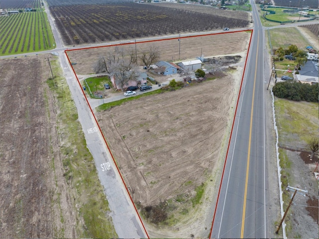 aerial view with a rural view