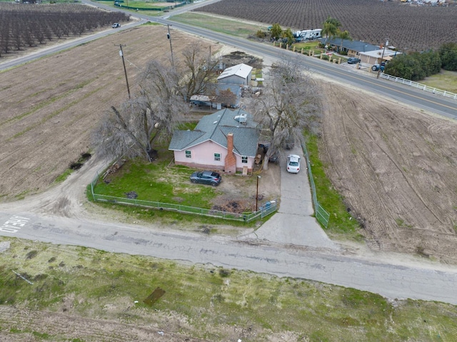 aerial view with a rural view