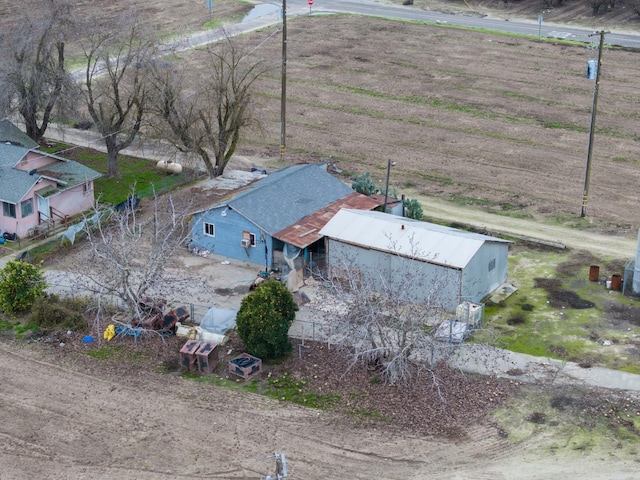 bird's eye view with a rural view