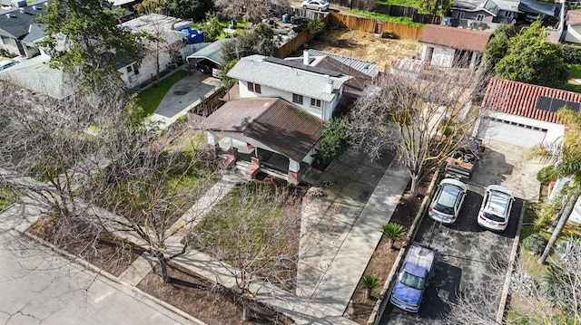 drone / aerial view with a residential view