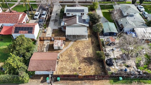 bird's eye view with a residential view