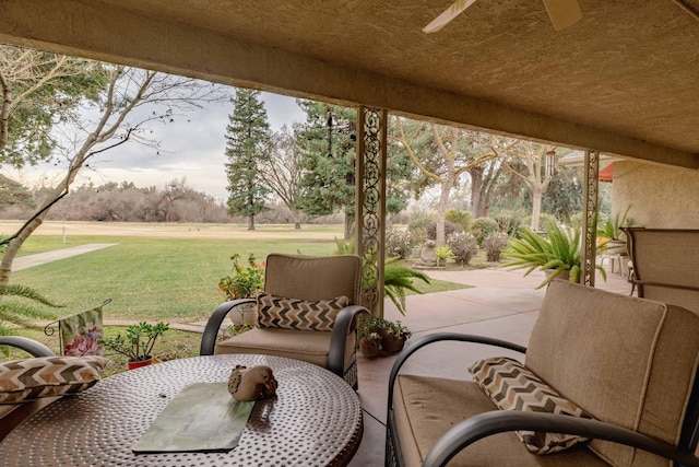 view of patio featuring outdoor dining space