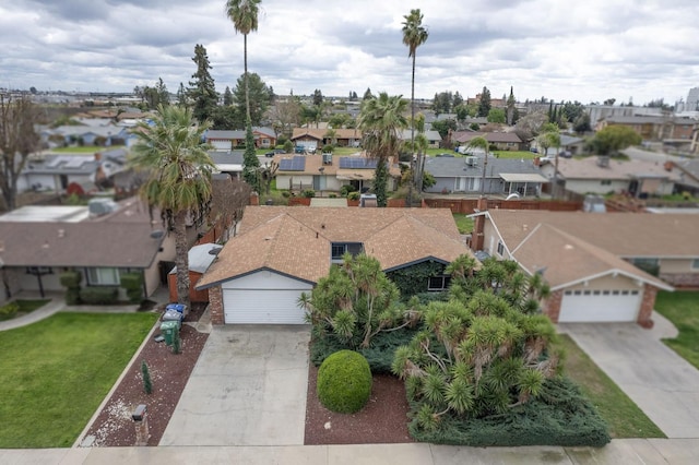 bird's eye view with a residential view