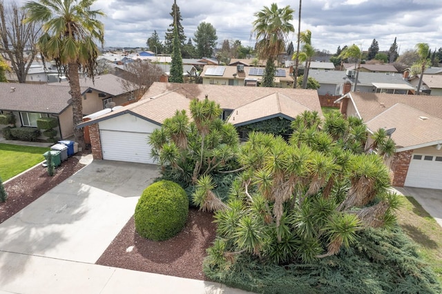 aerial view featuring a residential view