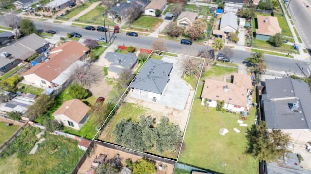 drone / aerial view with a residential view