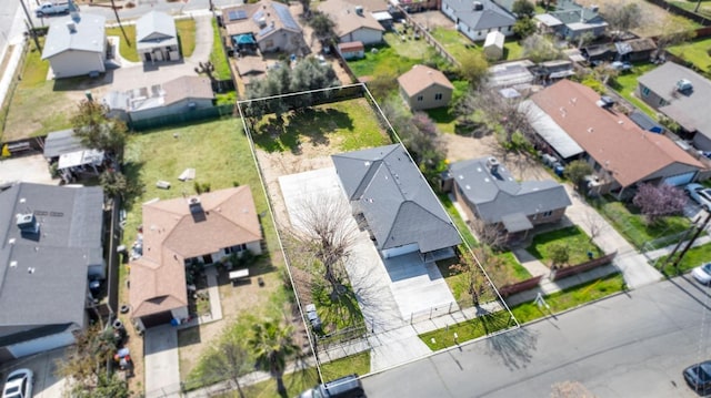 bird's eye view with a residential view