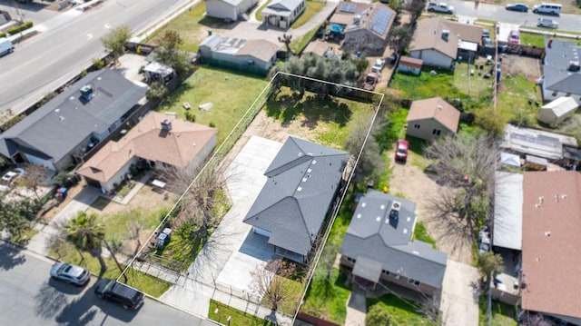 bird's eye view with a residential view