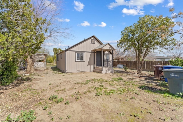 exterior space with fence