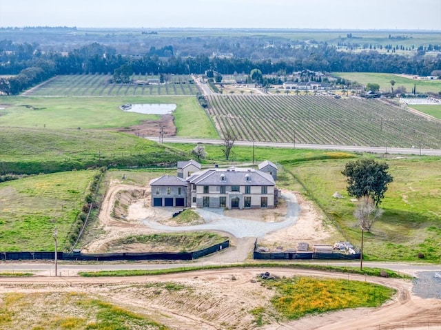 drone / aerial view featuring a rural view