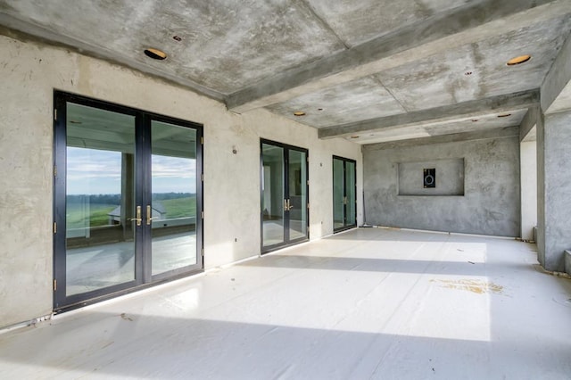 empty room with french doors