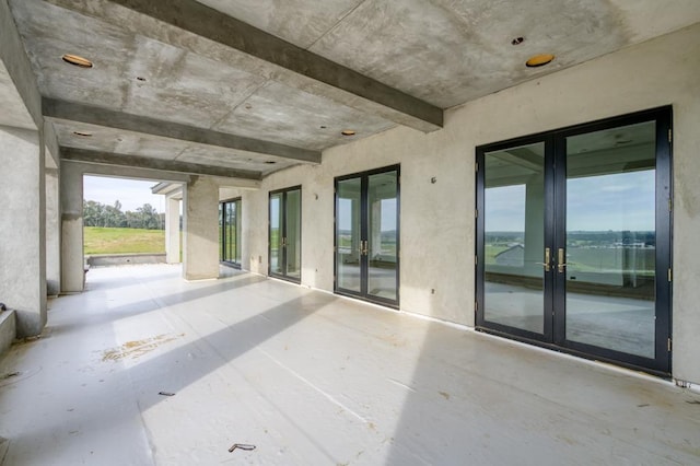 view of patio with french doors