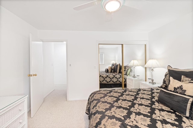 39118 Lake Dr, Bass Lake, CA 93604 - carpeted bedroom featuring a closet and ceiling fan