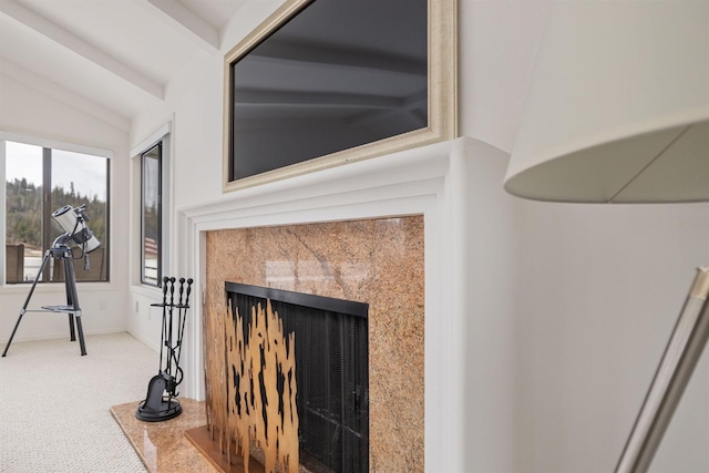 39118 Lake Dr, Bass Lake, CA 93604 - detailed view of a high end fireplace and carpet