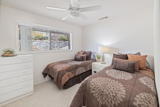 39118 Lake Dr, Bass Lake, CA 93604 - bedroom with carpet and ceiling fan