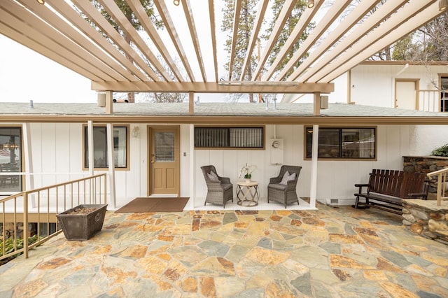 39118 Lake Dr, Bass Lake, CA 93604 - view of patio / terrace with a pergola