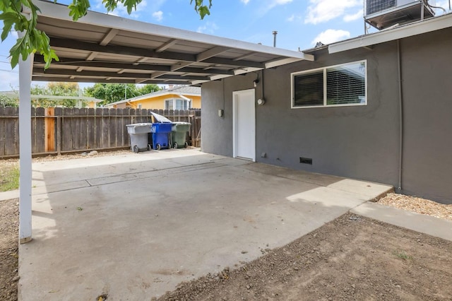 view of patio with fence