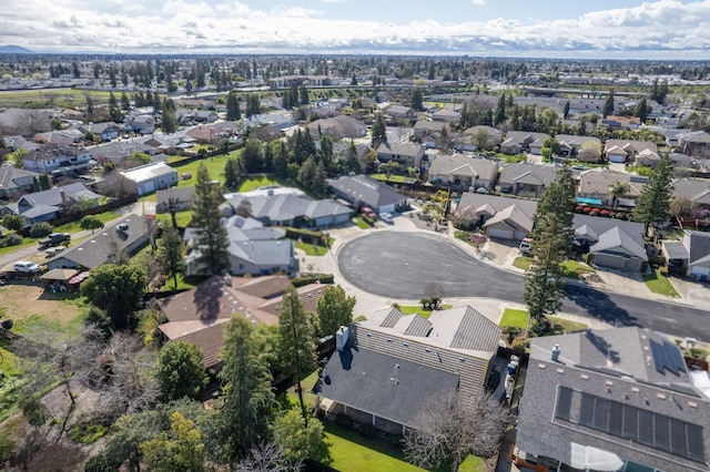 aerial view with a residential view