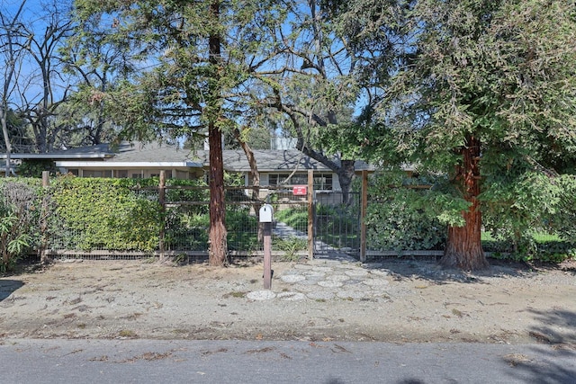 view of yard featuring a fenced front yard