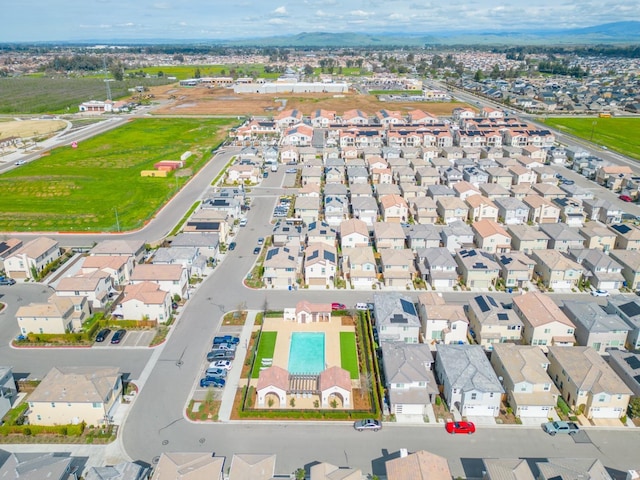 bird's eye view with a residential view