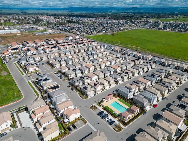 drone / aerial view with a residential view