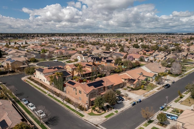 aerial view with a residential view