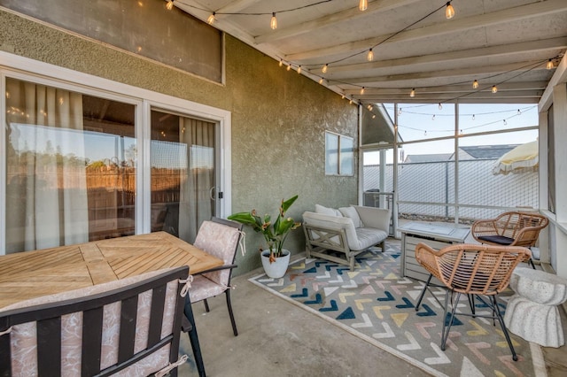 view of sunroom