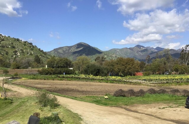 view of mountain feature featuring a rural view