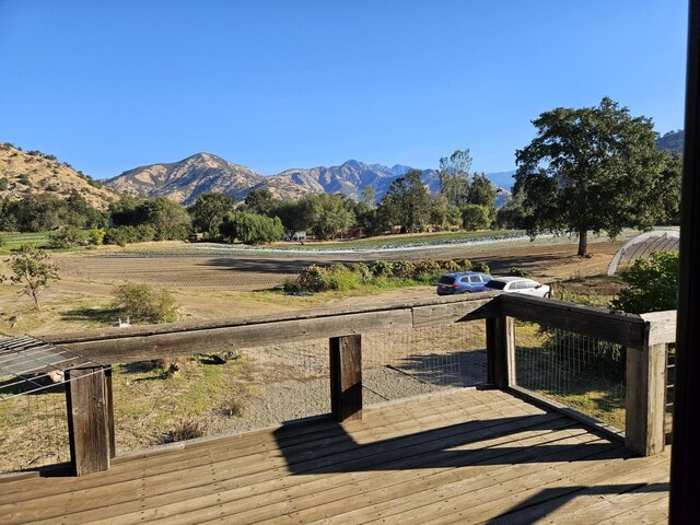 property view of mountains featuring a rural view