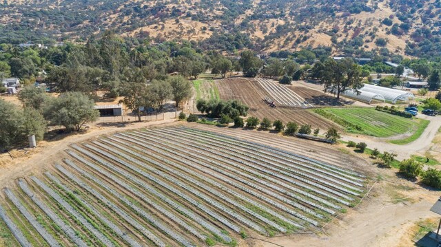 drone / aerial view with a rural view