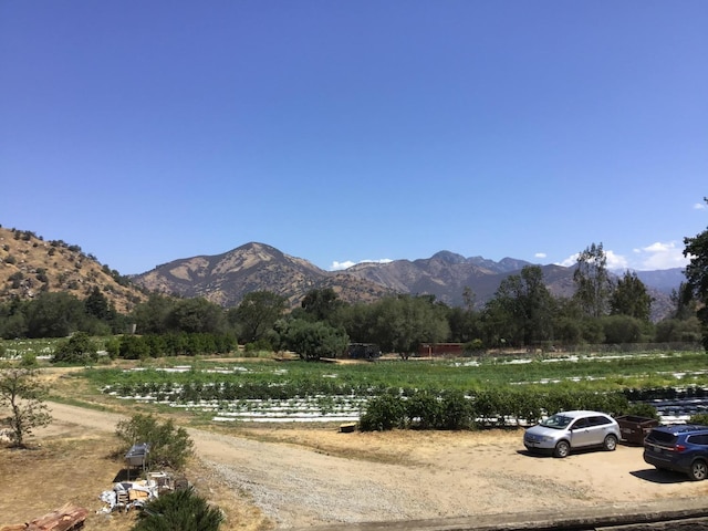 view of mountain feature featuring a rural view