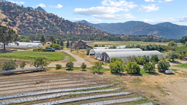 view of mountain feature featuring a rural view