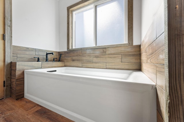 bathroom featuring wood finished floors