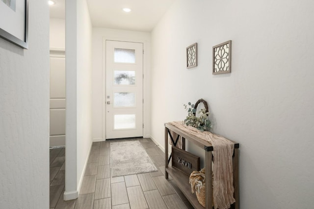 entryway with baseboards