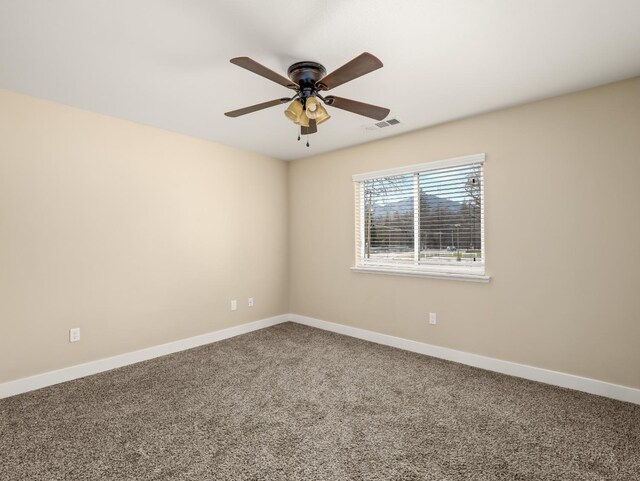 40023 Woodsong Way, Oakhurst, CA 93644 - carpeted empty room featuring a ceiling fan, visible vents, and baseboards