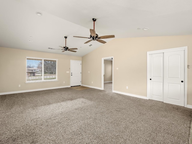 40023 Woodsong Way, Oakhurst, CA 93644 - unfurnished room featuring lofted ceiling, carpet, and baseboards