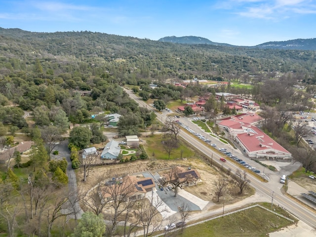 40023 Woodsong Way, Oakhurst, CA 93644 - drone / aerial view featuring a mountain view and a view of trees