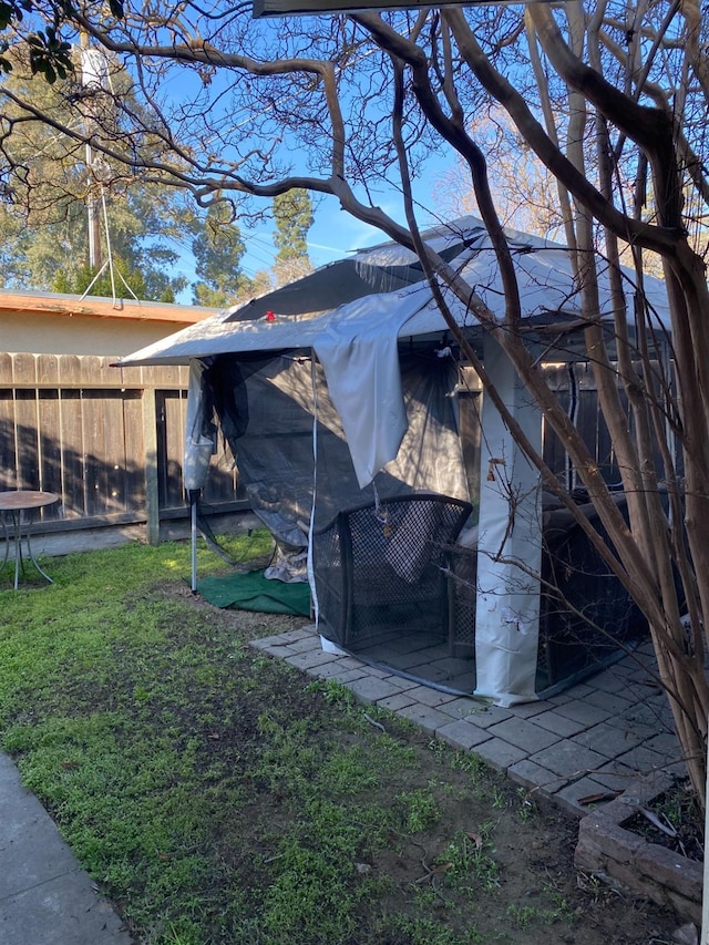 exterior space featuring fence