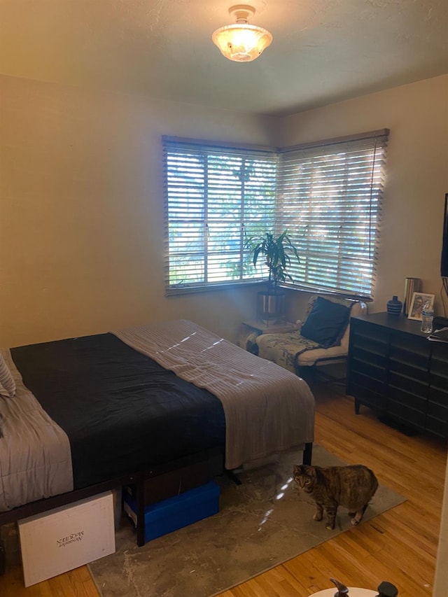 bedroom featuring wood finished floors