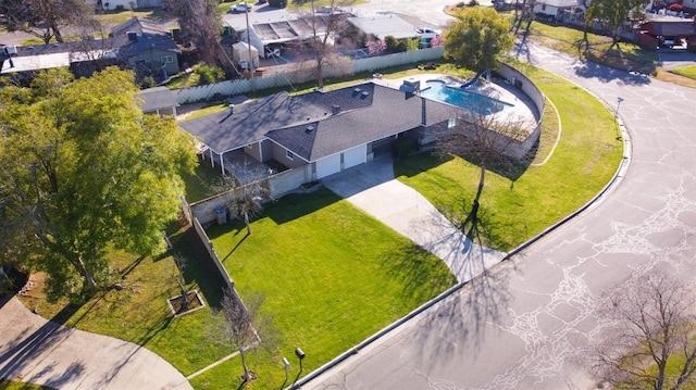 bird's eye view featuring a residential view