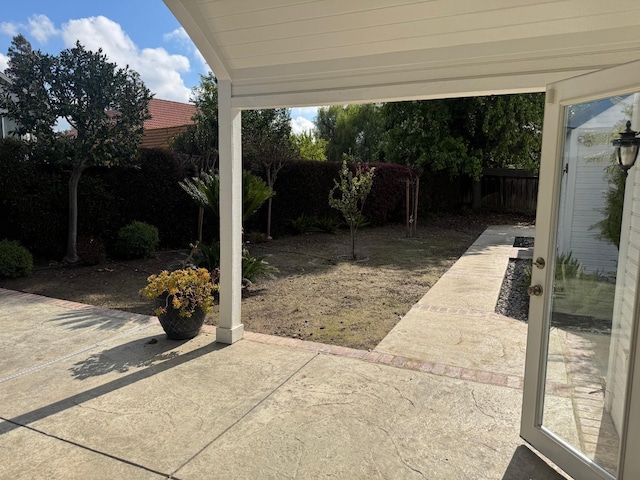 view of patio / terrace with a fenced backyard